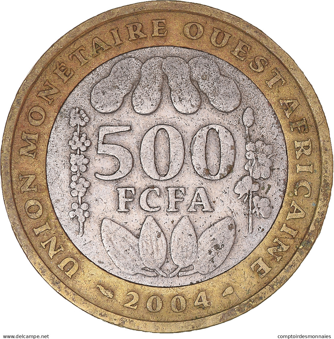 Monnaie, Afrique De L'Ouest, 500 Francs, 2004 - Costa De Marfil