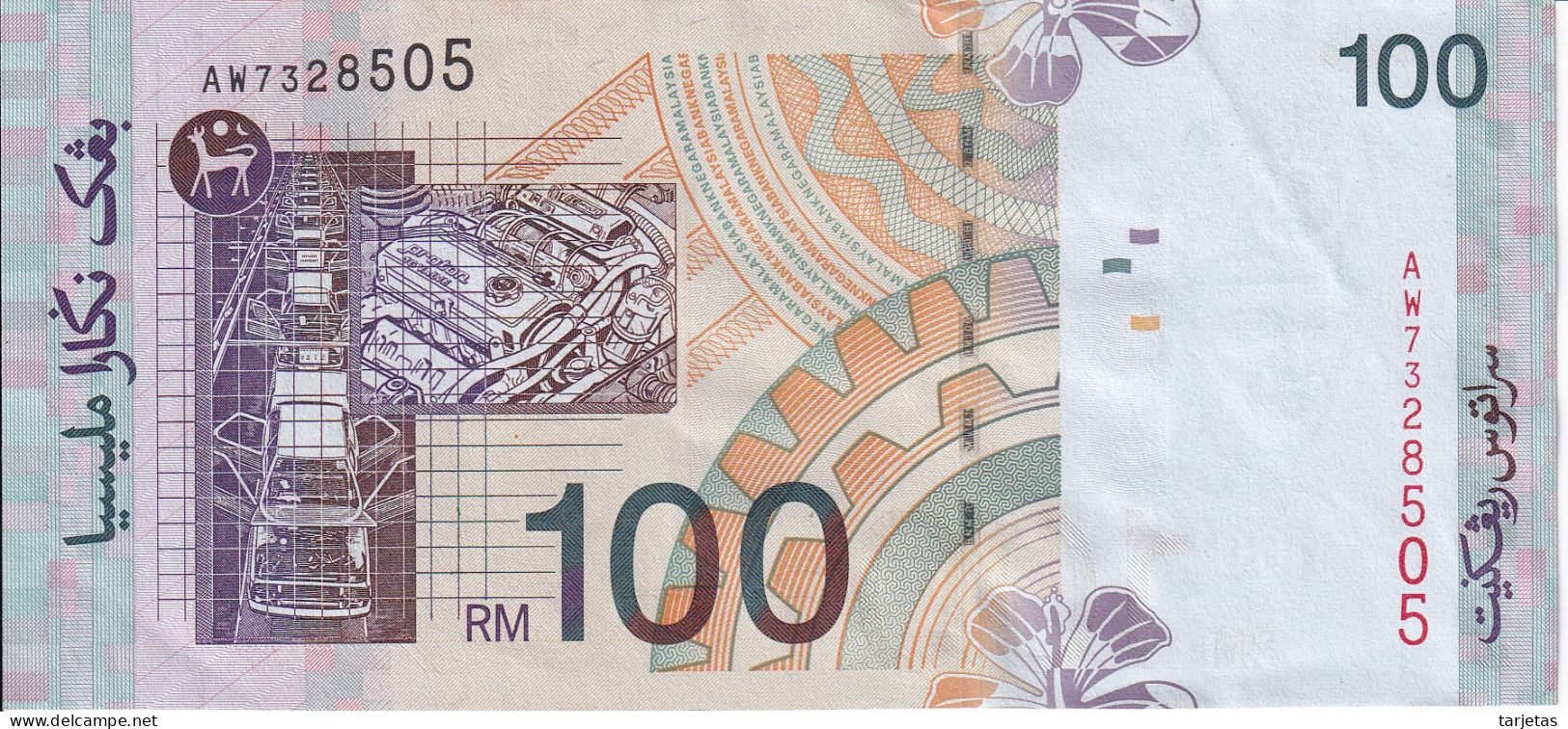 BILLETE DE MALASIA DE 100 RINNGIT DEL AÑO 2001 EN CALIDAD EBC (XF) (BANKNOTE) - Malesia