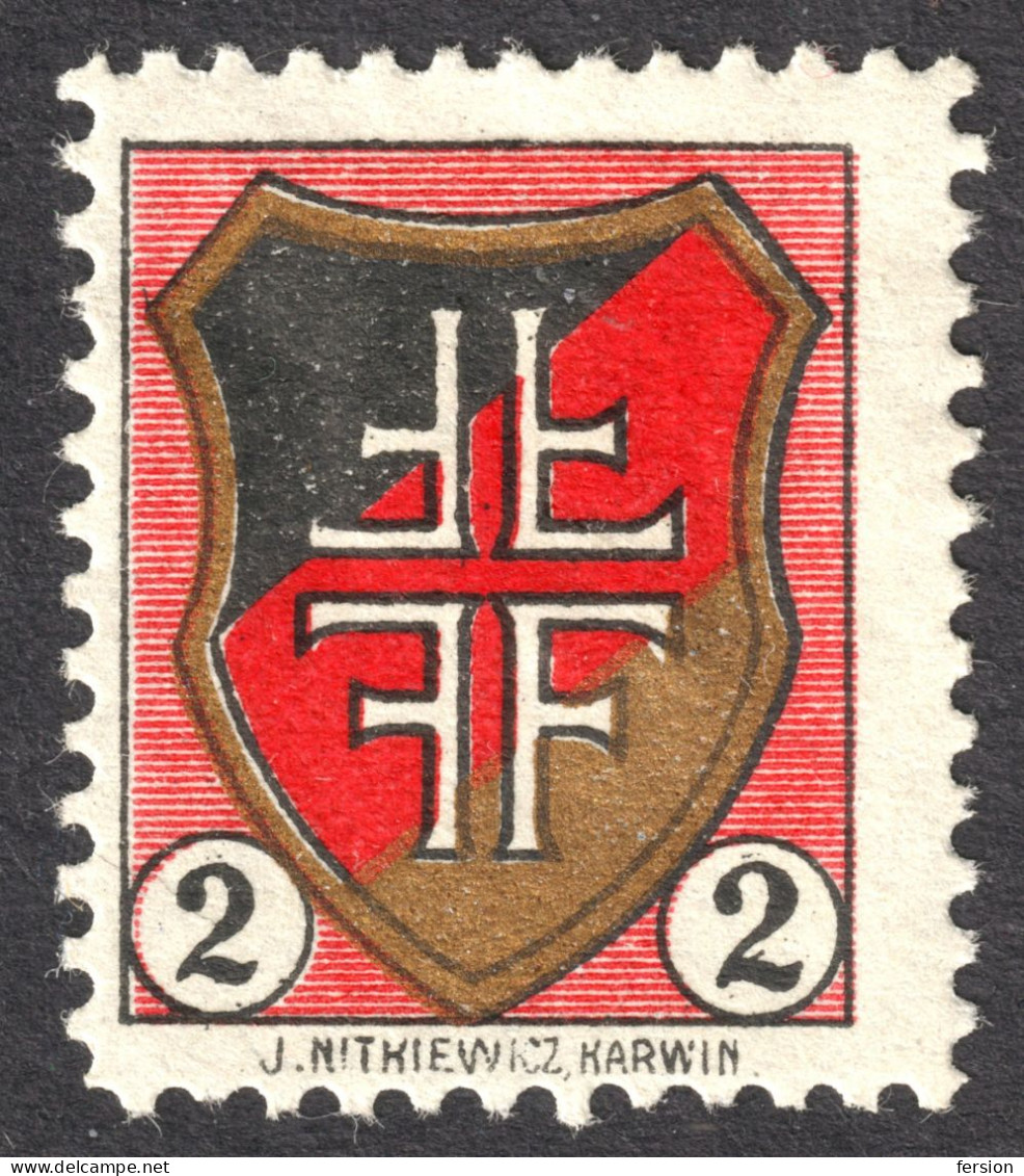 Bohumín ODERBERG Czechia Deutscher Turnverein Austria Gymnastics SPORT Label Vignette Cinderella GOLD Nitkiewicz Karwin - ...-1918 Préphilatélie