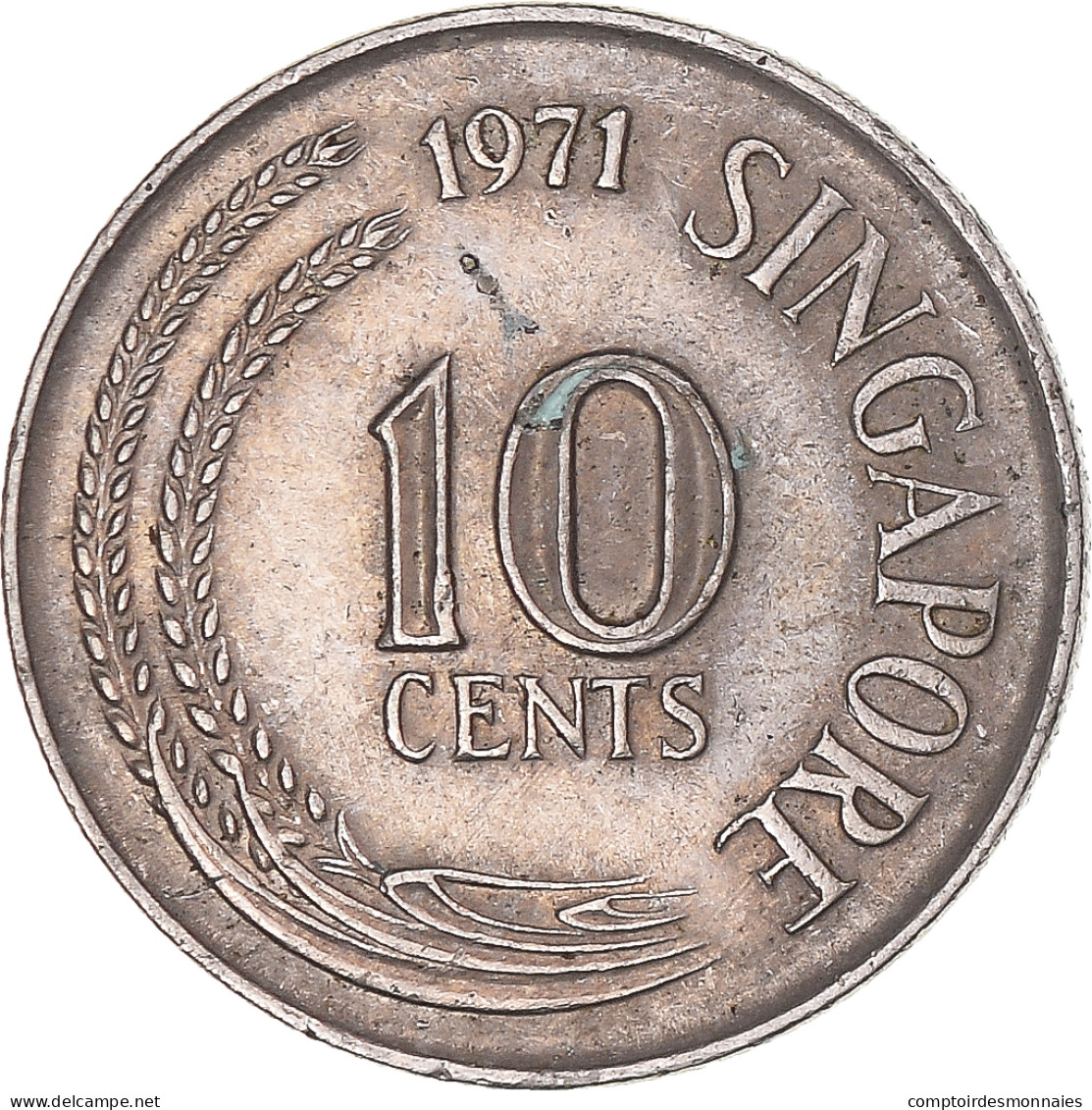 Monnaie, Singapour, 10 Cents, 1971 - Singapur