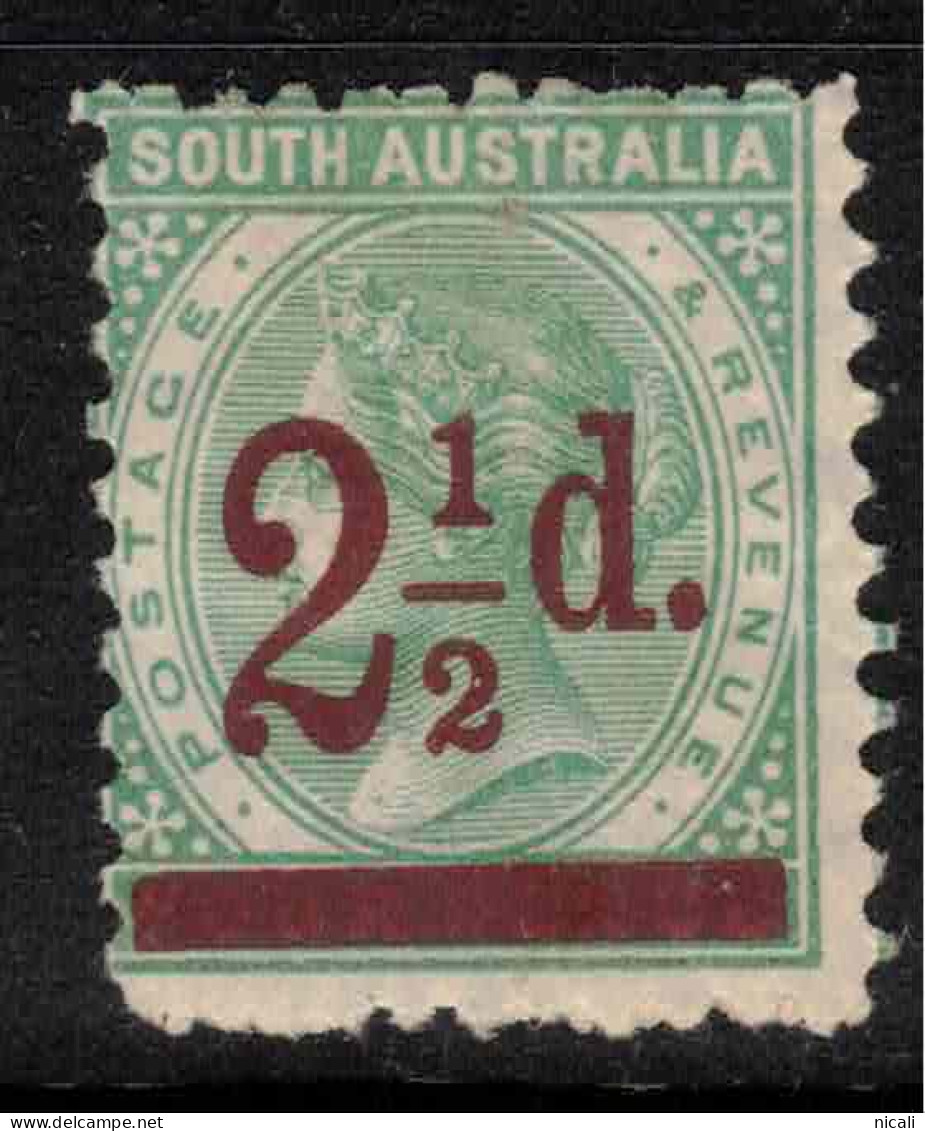 SOUTH AUSTRALIA 1883 2 1/2d On 4d Pale Green P12.5x10 SG 231 HM #CBU9 - Nuovi