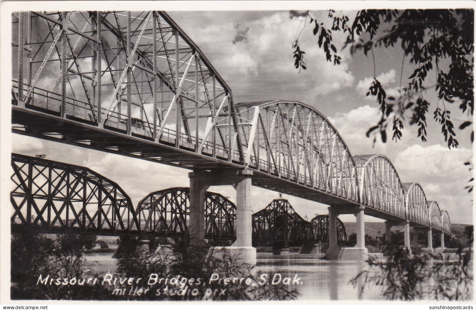 South Dakota Pierre Missouri River Bridges Real Photo - Autres & Non Classés