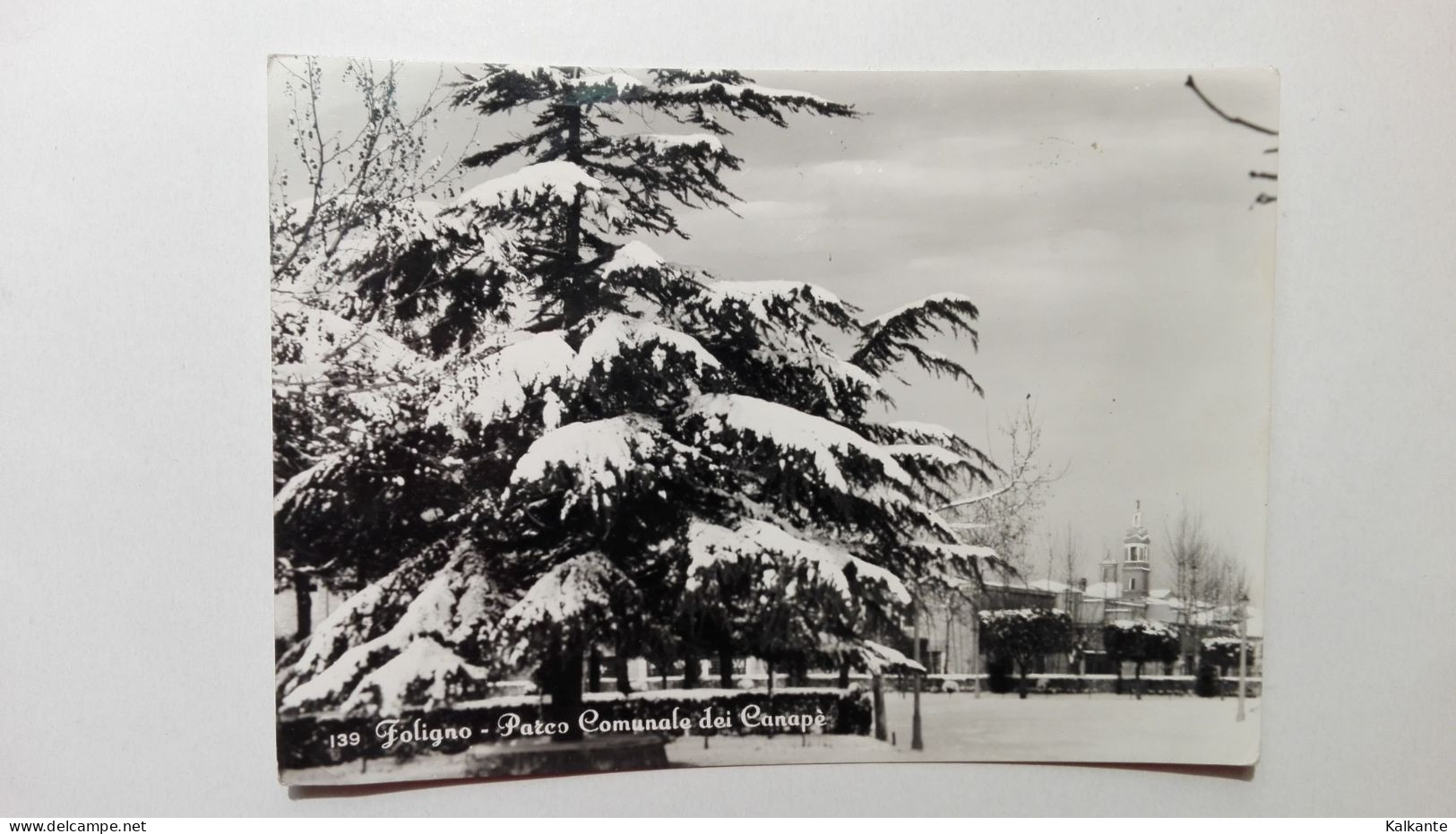 FOLIGNO (Perugia) - 1957 - Parco Comunale Del Canapè Con La Neve - Foligno