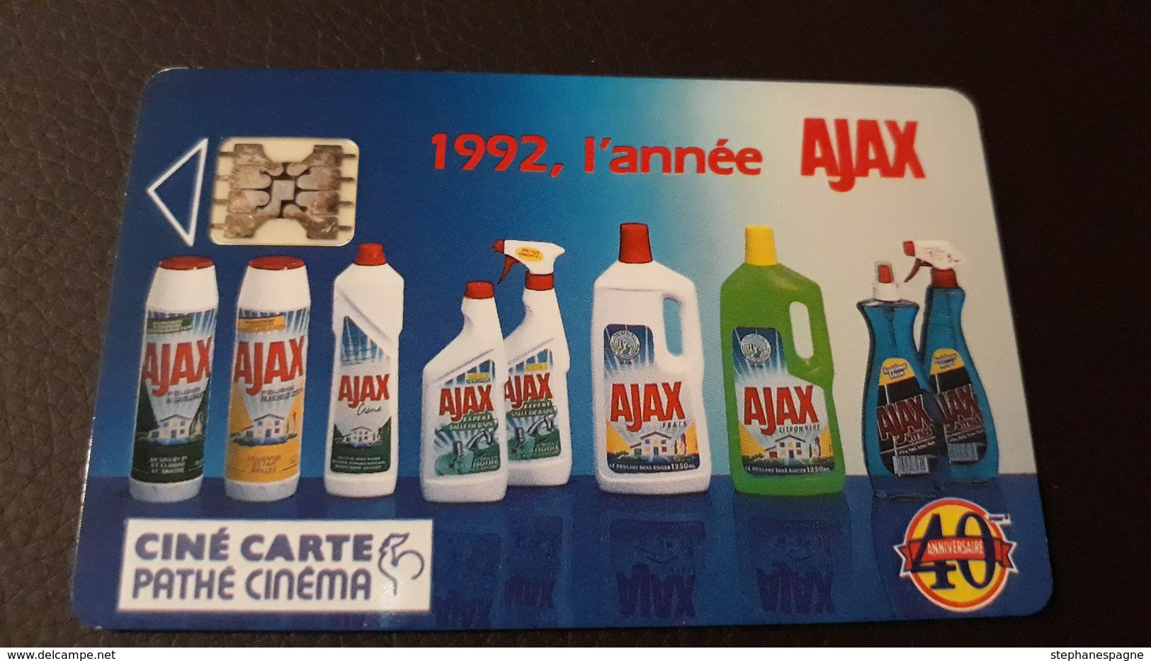 CINECARTE PATHE CINEMA Nº 82 - " 1992 L'année AJAX " - SC 5 Ab - 500 EX LUXE-NEUVE? - Kinokarten