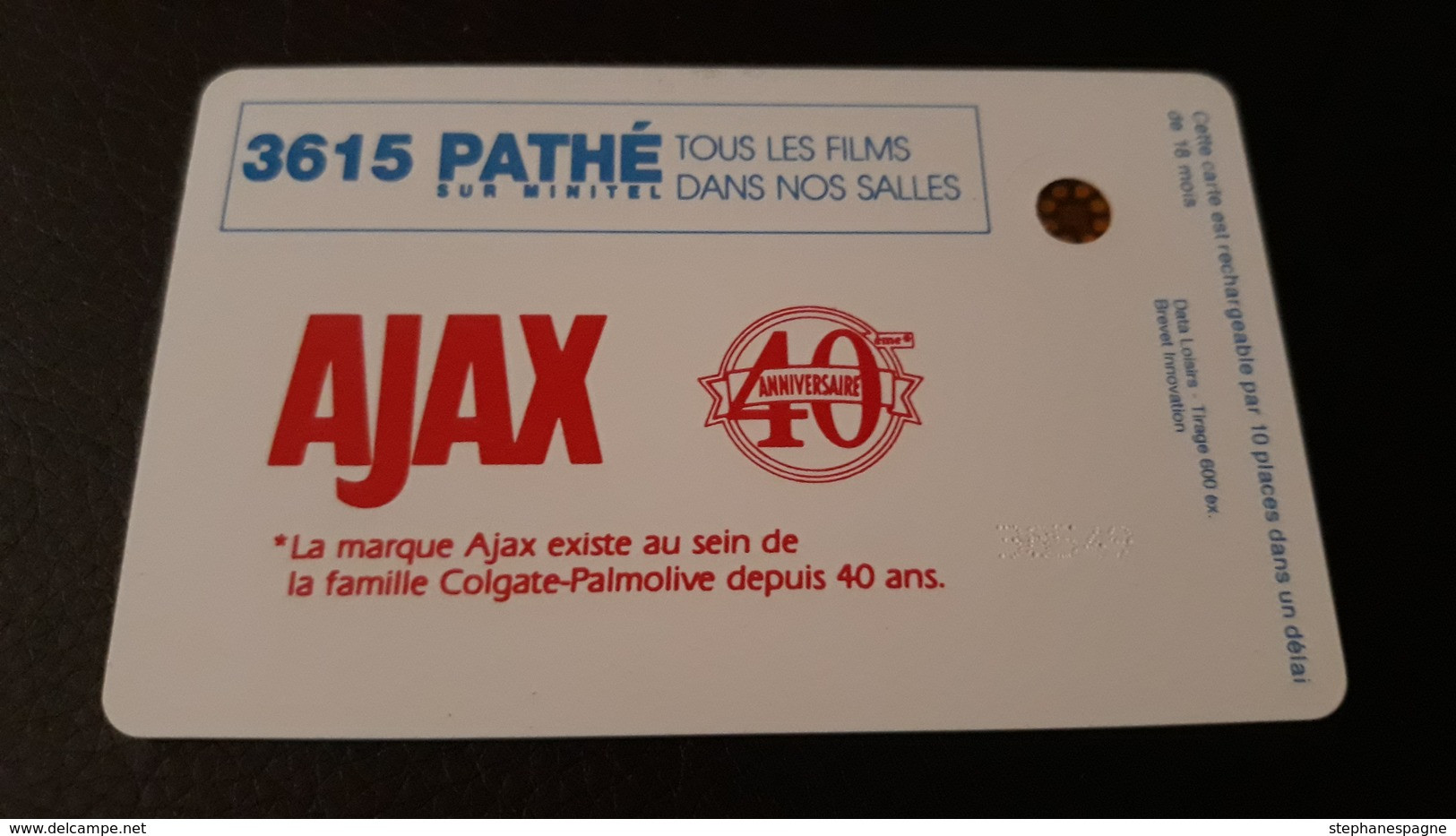 CINECARTE PATHE CINEMA Nº 82 - " 1992 L'année AJAX " - SC 5 Ab - 500 EX LUXE-NEUVE? - Cinécartes