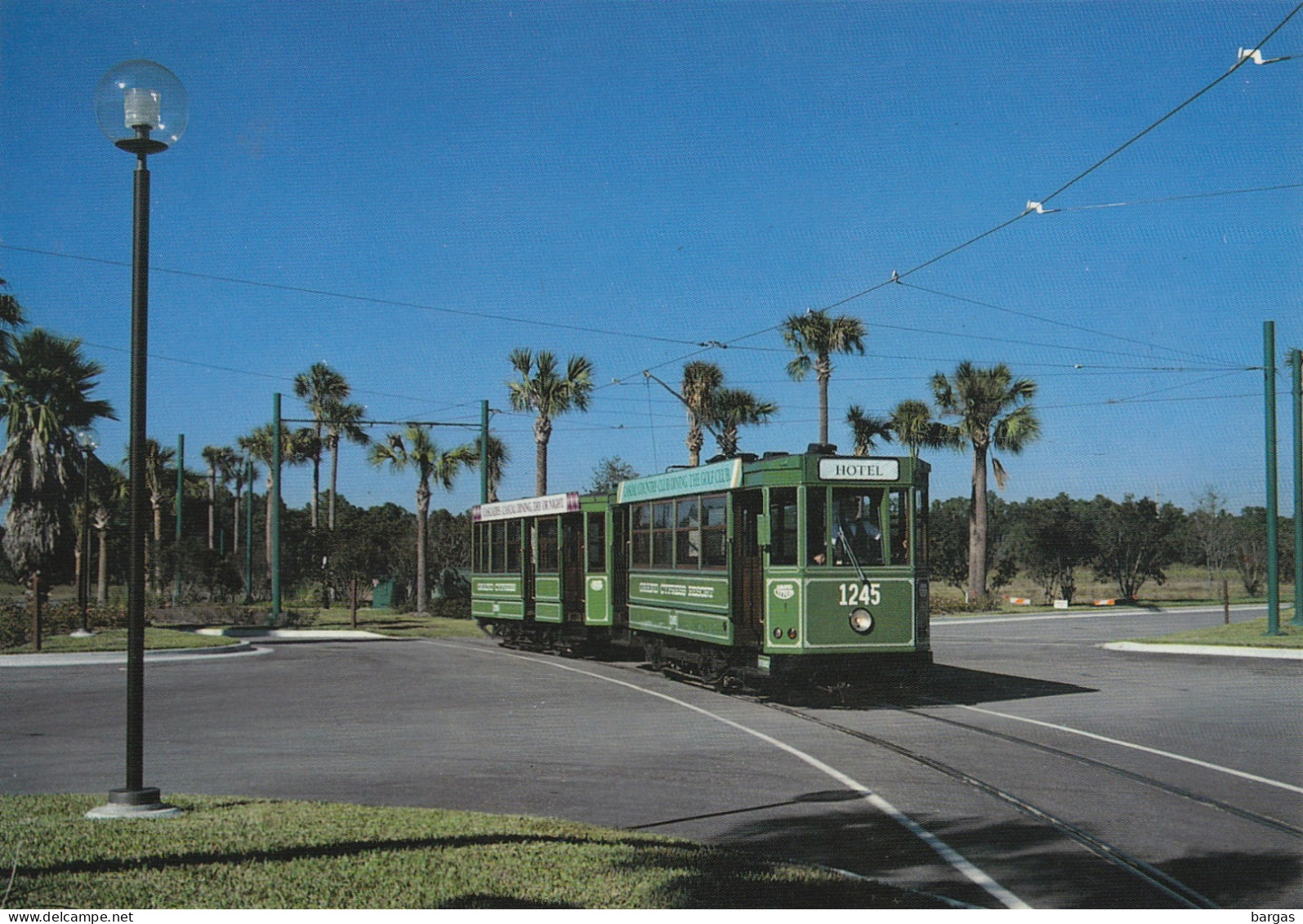 Carte Postale Tram Tramways Ex Bruxelles 1245 Orlando Floride USA - Strassenbahnen