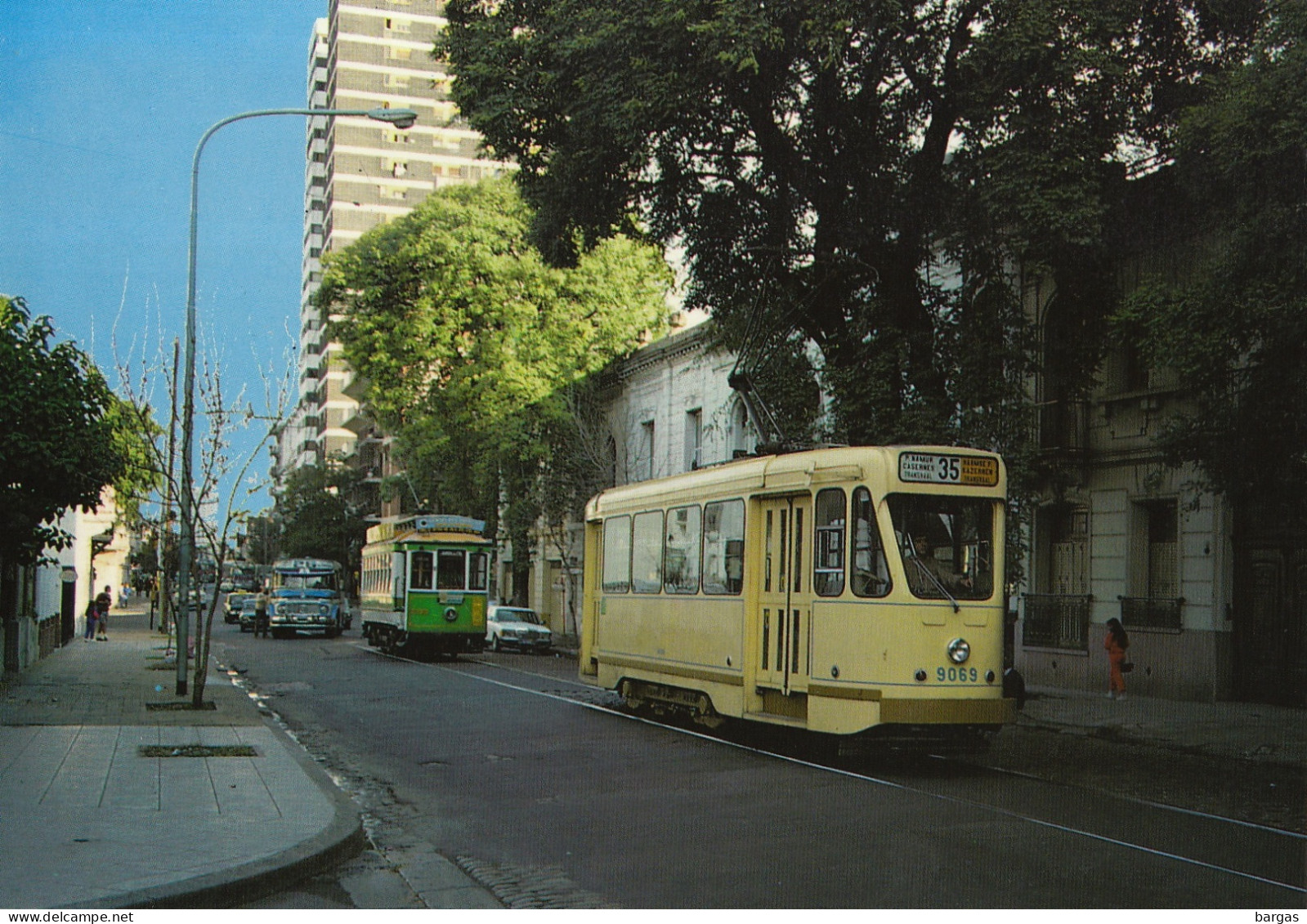 Carte Postale Tram Tramways Ex Bruxelles 9069 Buenos Aires Argentine - Strassenbahnen