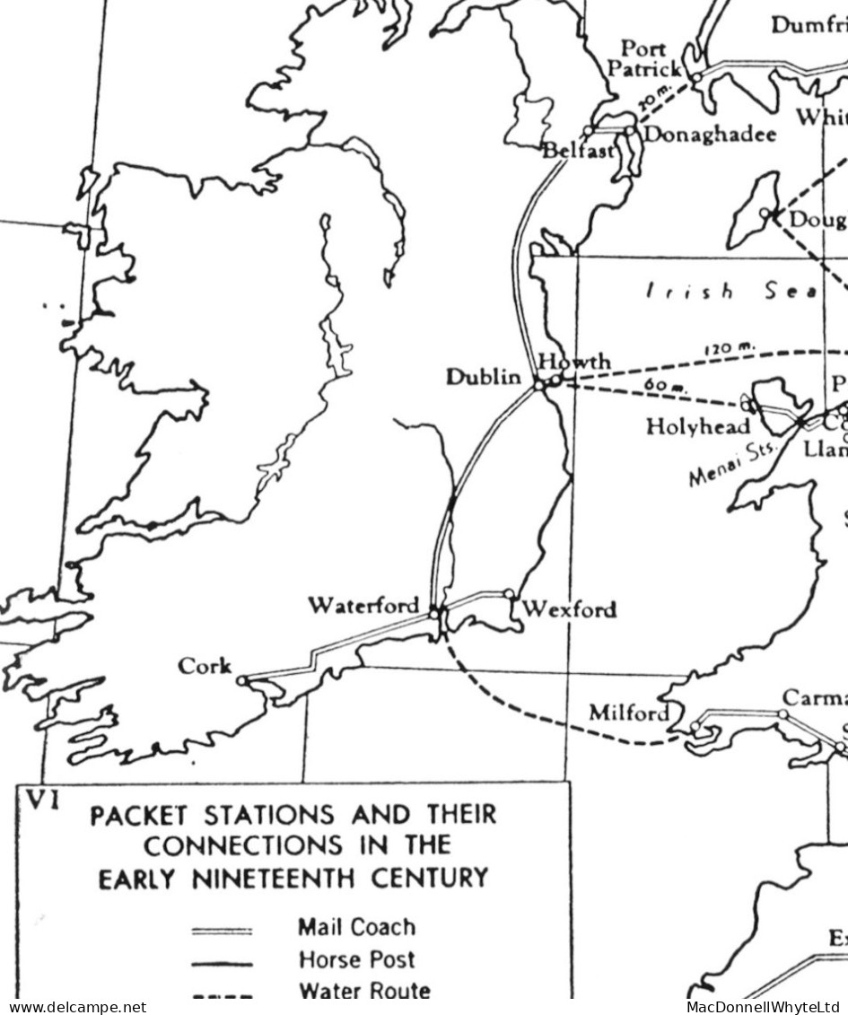 Ireland Cork Maritime 1817 Letter Richmond USA To London With COVE/SHIP-LETTER In Orange, "via Cork" - Prefilatelia