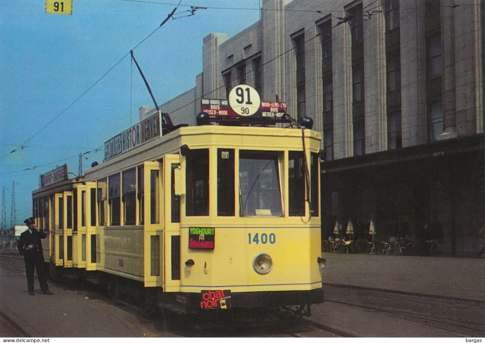 Carte Postale Tram Tramways Bruxelles Gare Nord - Strassenbahnen