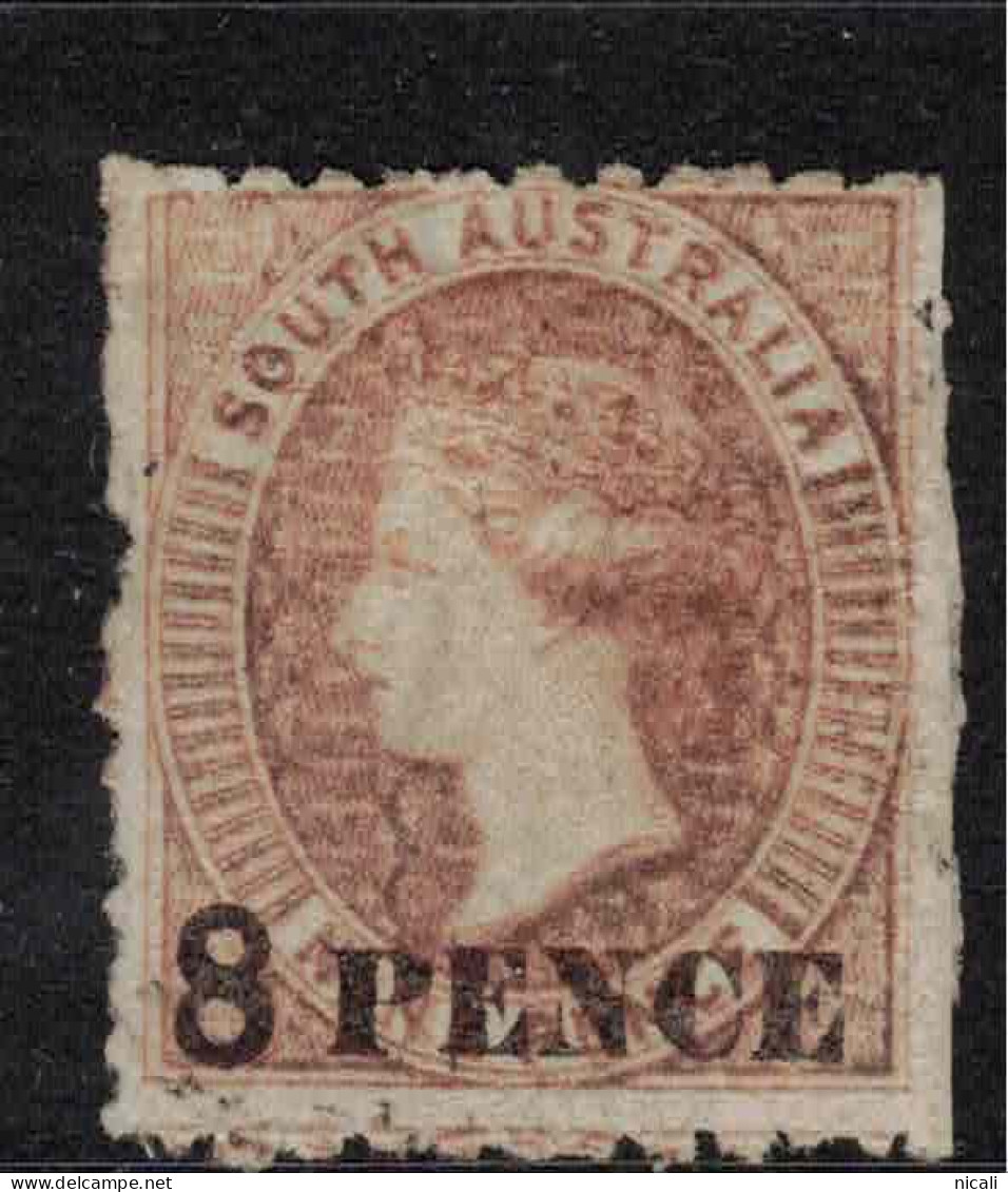 SOUTH AUSTRALIA 1876 8d On 9d Brown-Orange P11.5-12.5 SG 118 HM #CBU1 - Neufs