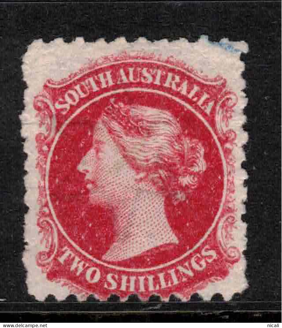 SOUTH AUSTRALIA 1876 2/- Rose-Carmine P12.5x10 SG 145 MNG* #CBU3 - Neufs