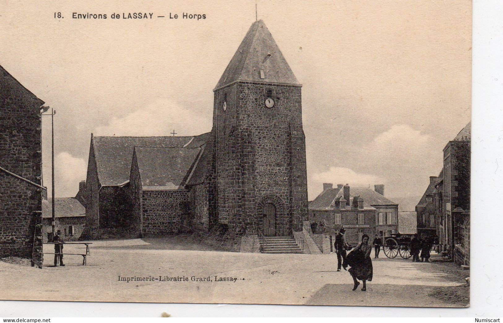 Le Horps Environs De Lassay Animée L'Eglise Attelage - Le Horps