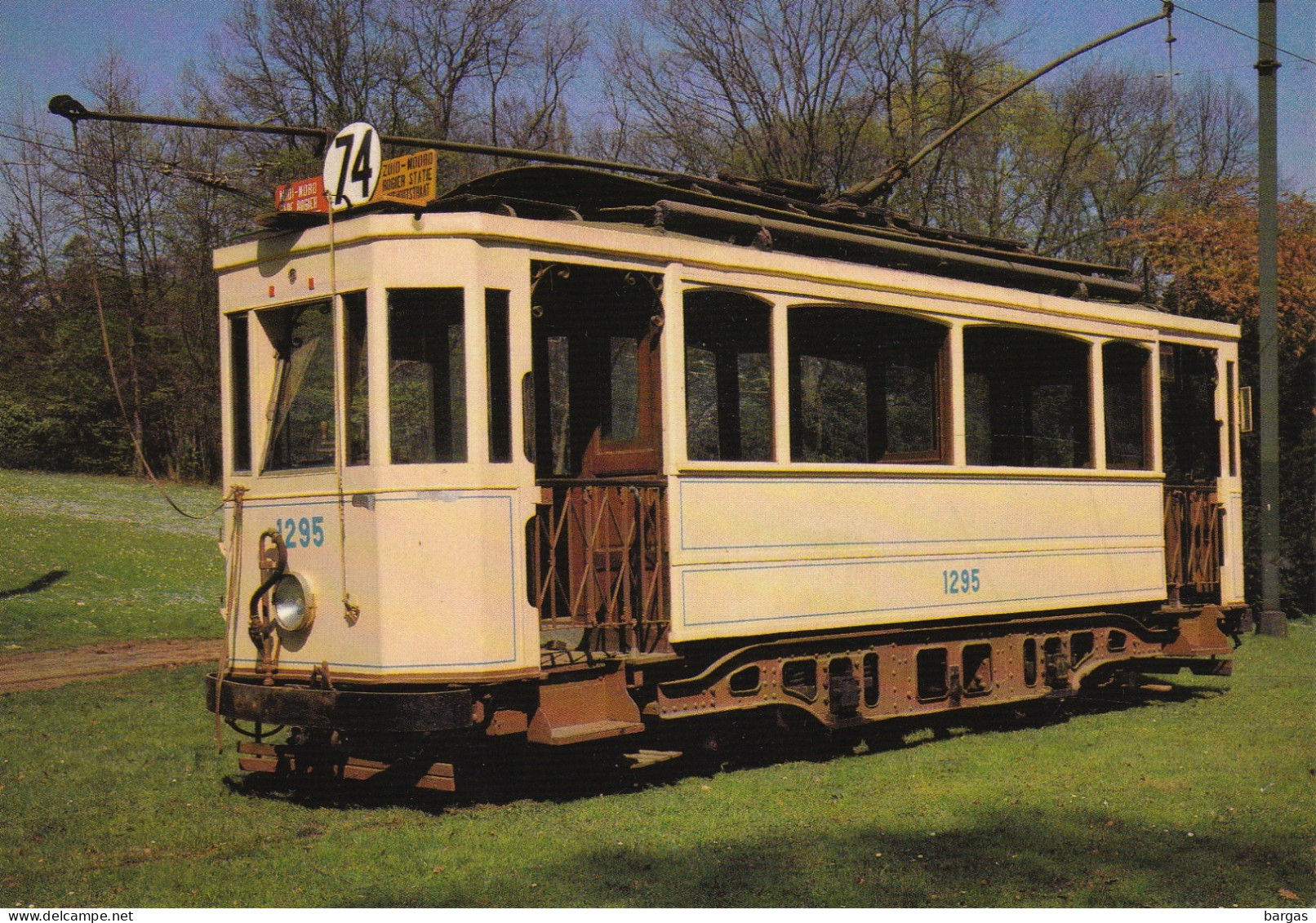 Carte Postale Tram Tramways Bruxelles Motrice 1295 - Strassenbahnen