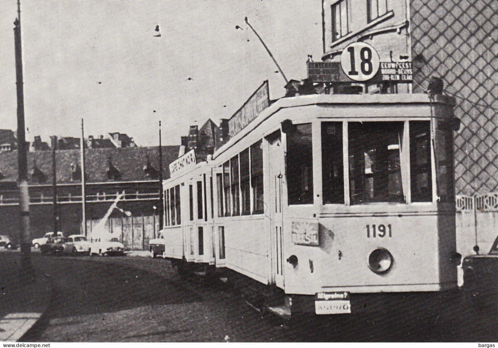 Carte Postale Tram Tramways Bruxelles Anderlecht Motrice 1191 - Strassenbahnen
