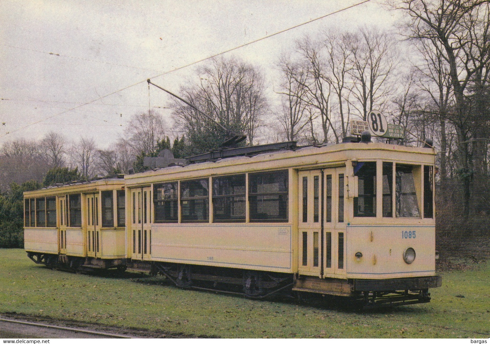 Carte Postale Tram Tramways Bruxelles Motrice 1085 - Strassenbahnen