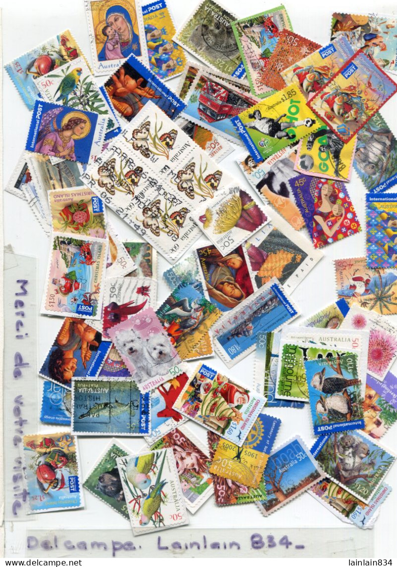 -  Bonne Cinquantaine De Timbres Australiens, 50, ( Stamps ) Oblitéres, Années 2004 à 2006, TBE, Scans - Usati