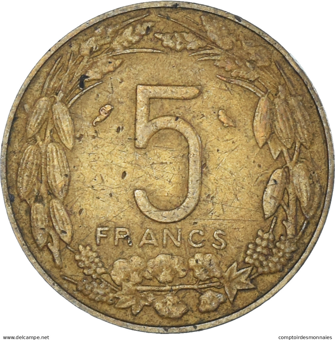 Monnaie, Cameroun, 5 Francs, 1962 - Cameroon