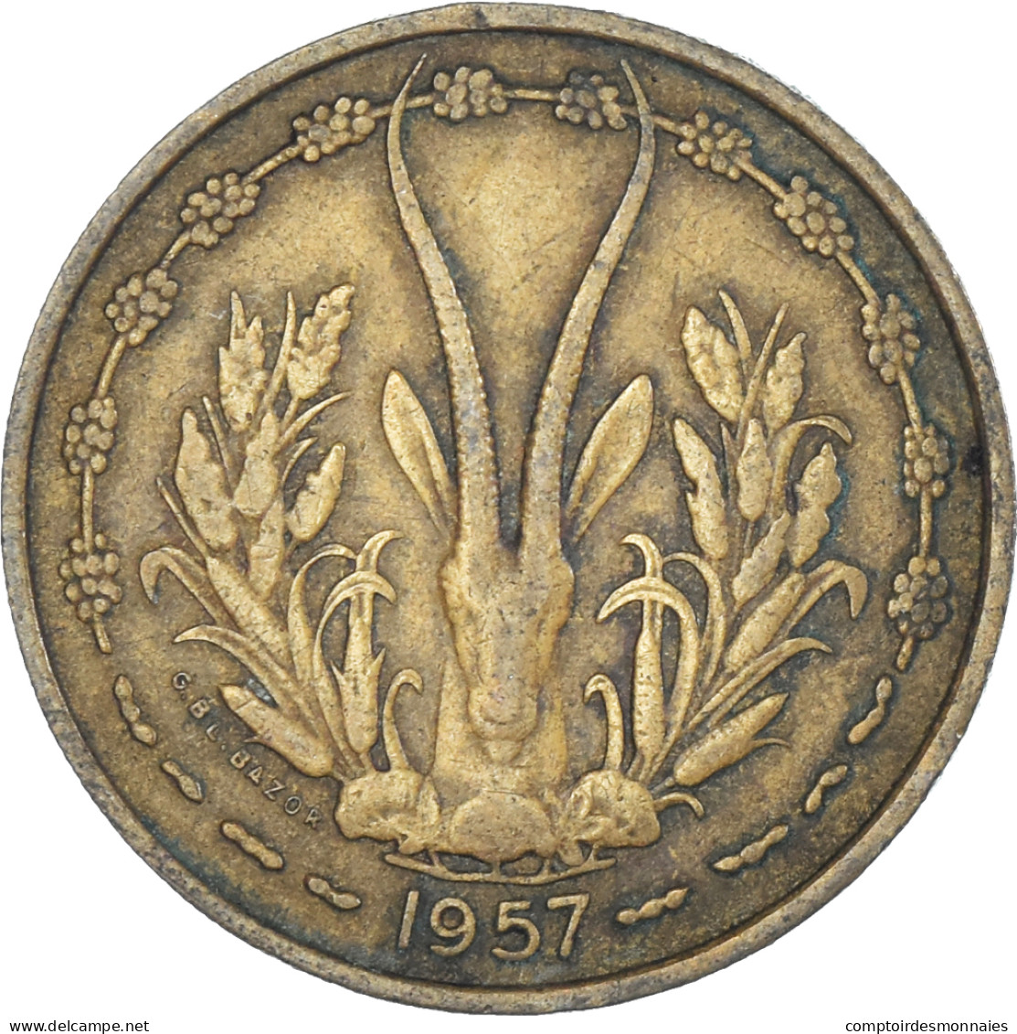 Monnaie, Afrique-Occidentale Française, 25 Francs, 1957 - Togo