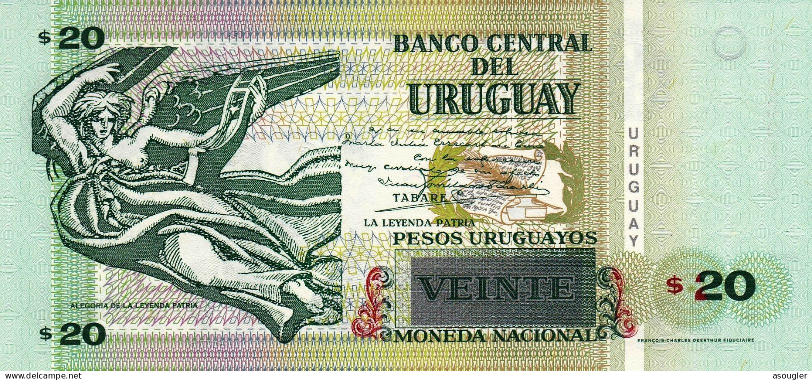 Uruguay 20 Pesos Uruguayos 2008 UNC P-86 "free Shipping Via Regular Air Mail (buyer Risk)" - Uruguay