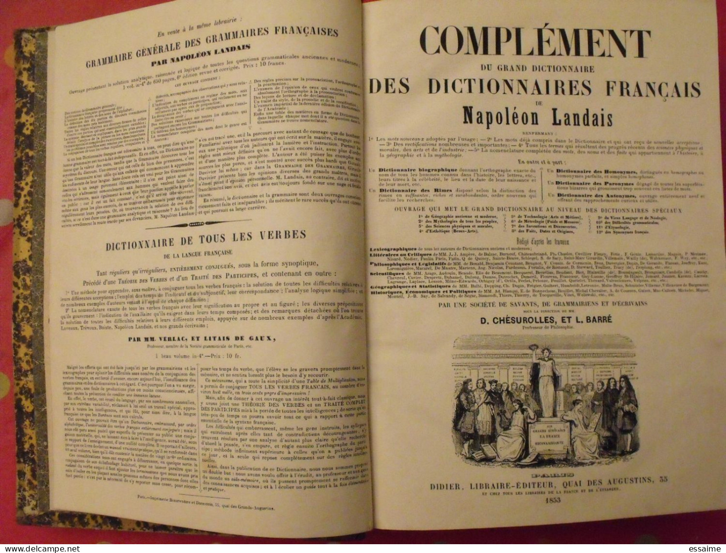 Complément Du Grand Dictionnaire Des Dictionnaires Français De Napoléon Landais. Didier 1853 - Dictionnaires