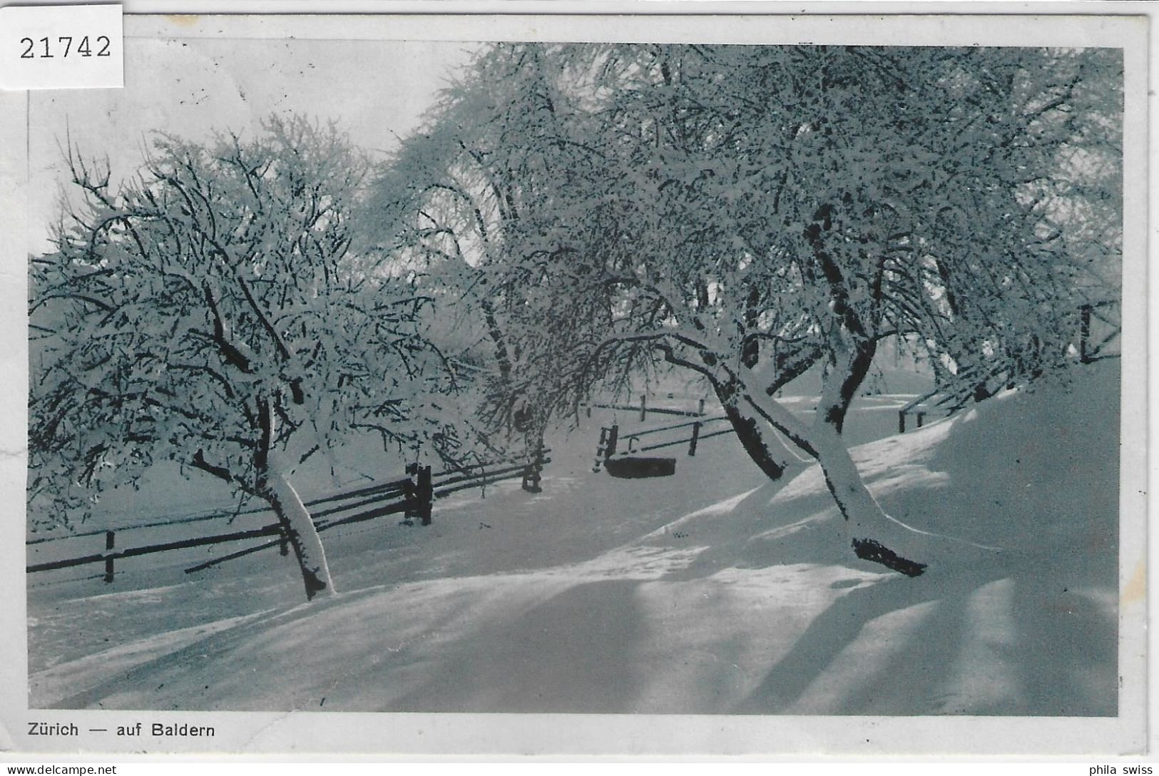 Zürich Auf Baldern Im Winter En Hiver - Stempel: Stallikon - Stallikon