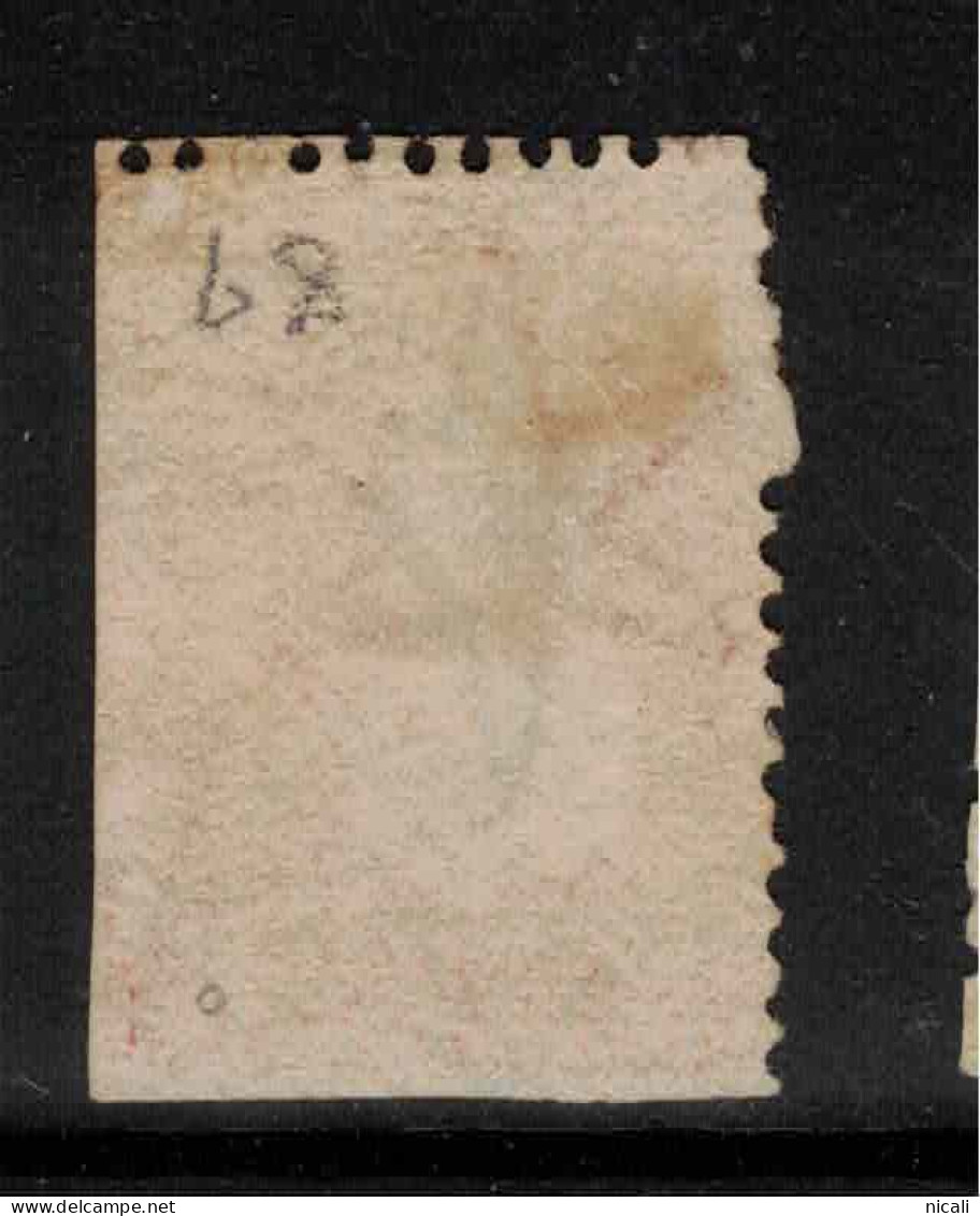 NZ 1862 1d Orange Vermilion FFQ P13 SG 68 MNG* #CBT30 - Unused Stamps