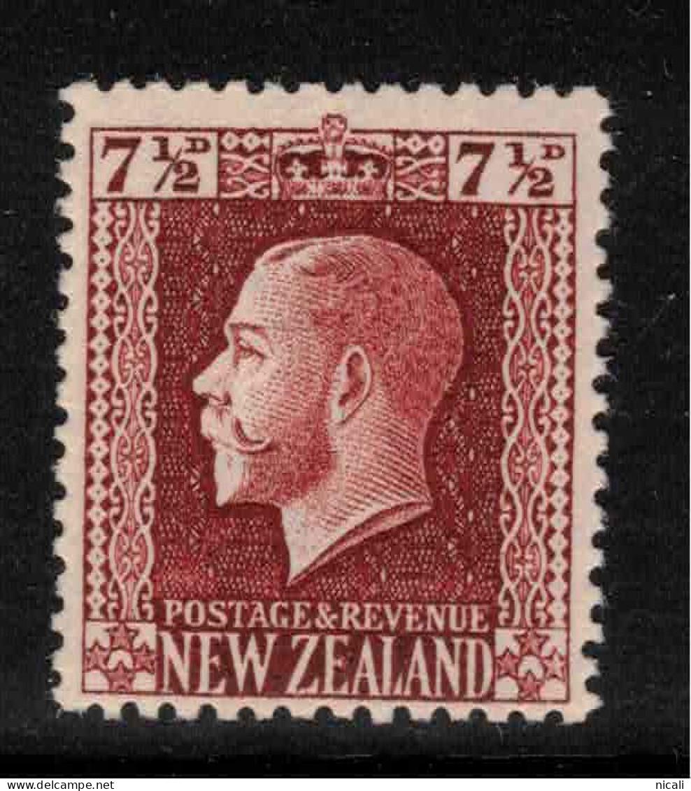 NZ 1915 7 1/2d Red Brown KGV P14x14.5 SG 426a HM #CAX11 - Ongebruikt