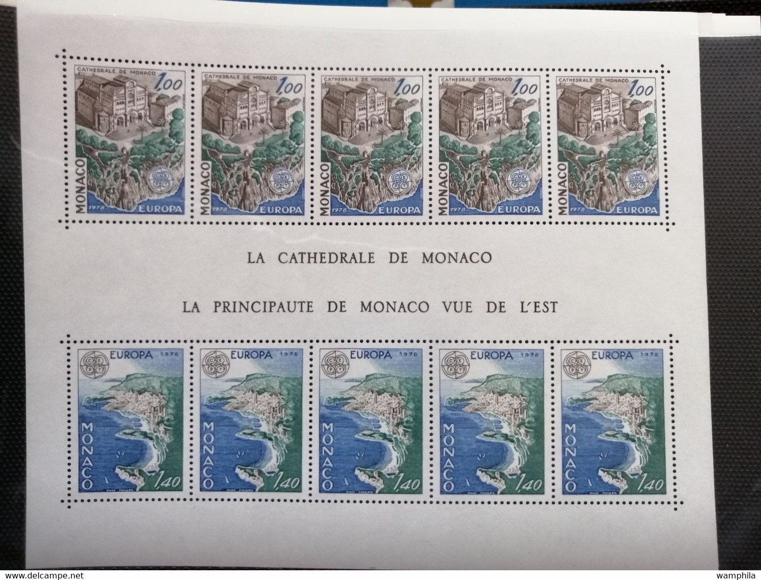 Monaco un lot de 62 bloc complet du N°7** au N°68** en album. Cote 1180€.