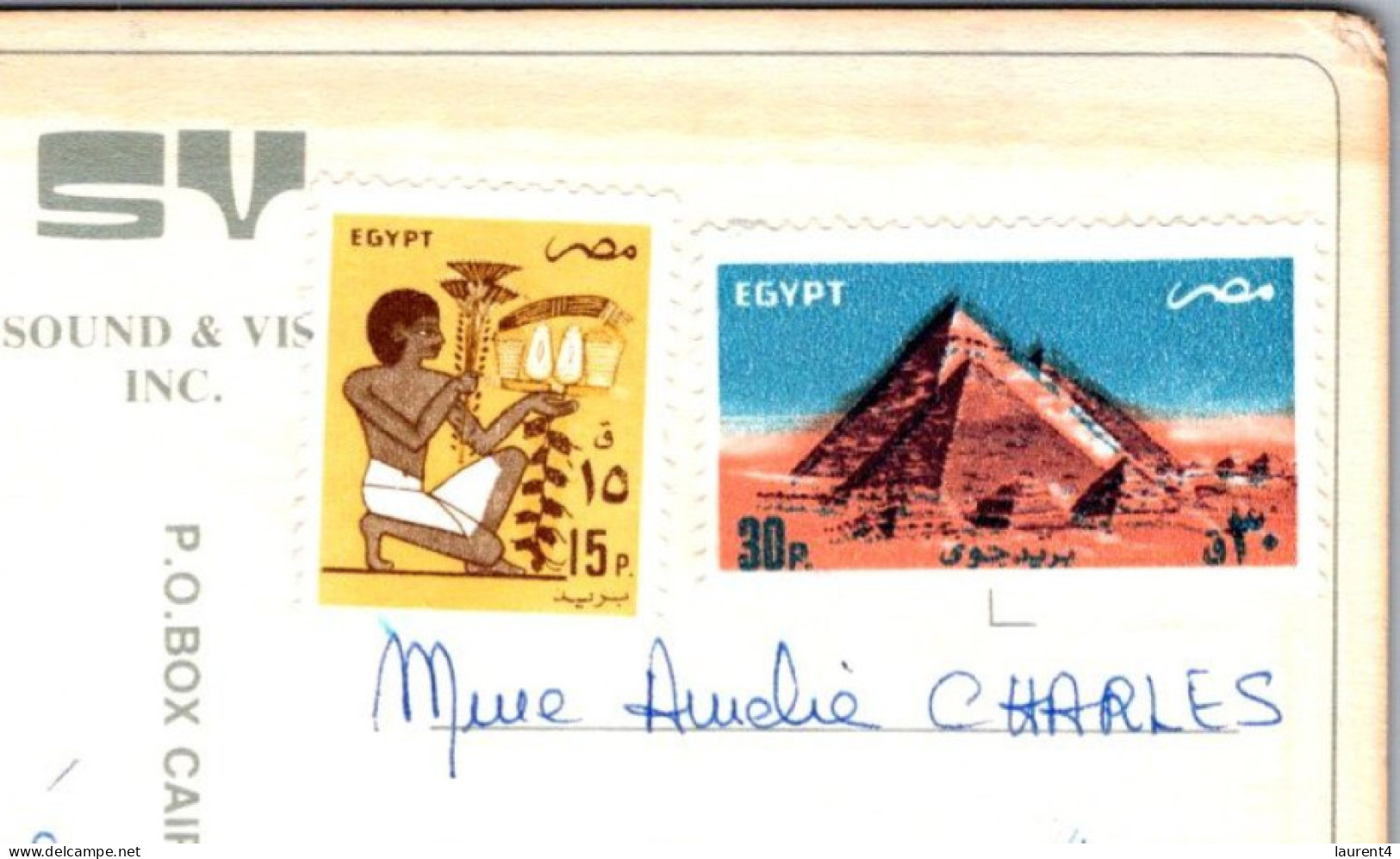 (1 R 12) Egypt (17 X 12 Cm) - Sphinx (posted To France - No Postmark !) - Sphinx