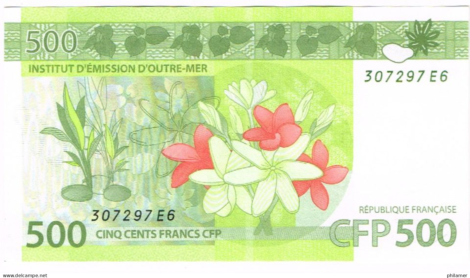 E6 Nouvelle Caledonie France Billet Banque Monnaie Banknote 500 Francs Cfp Mint UNC - Frans Pacific Gebieden (1992-...)