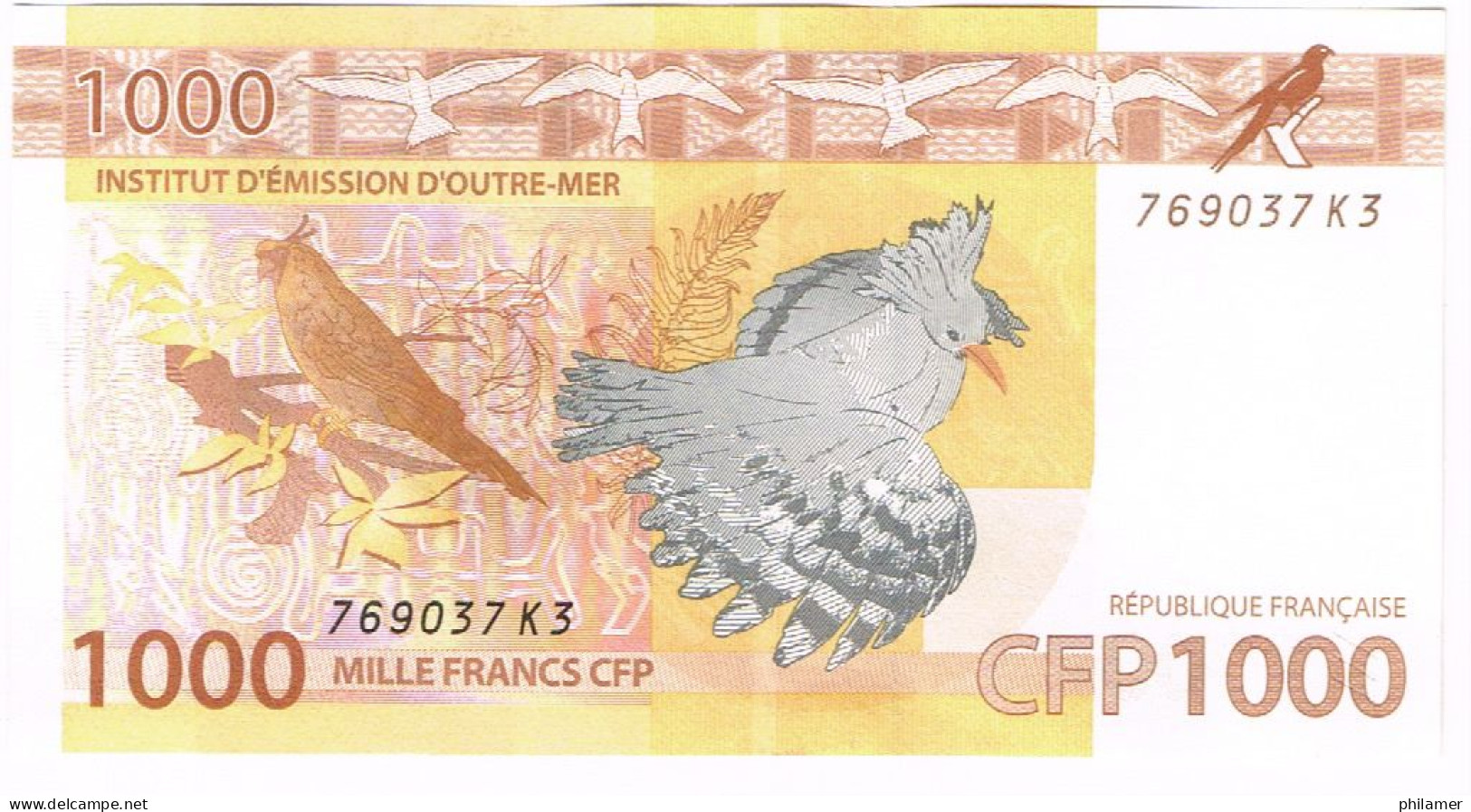 K3 Nouvelle Caledonie France Billet Banque Monnaie Banknote 1000 Francs Cfp Mint UNC - Frans Pacific Gebieden (1992-...)