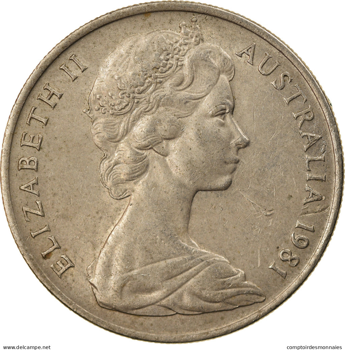 Monnaie, Australie, Elizabeth II, 10 Cents, 1981, TTB, Copper-nickel, KM:65 - 10 Cents