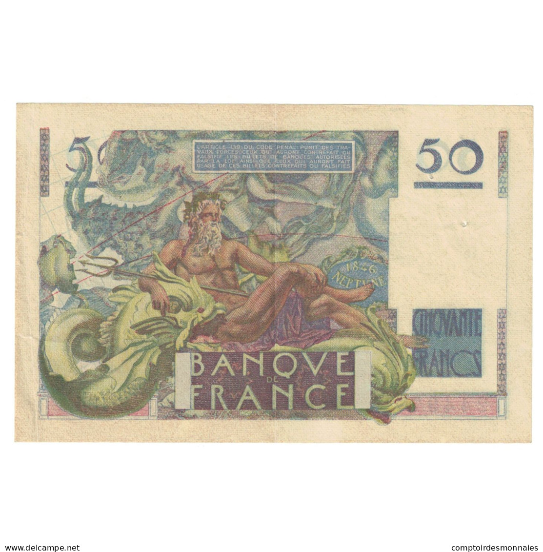 France, 50 Francs, Le Verrier, 1949, E.134, SUP, Fayette:20.12, KM:127b - 50 F 1946-1951 ''Le Verrier''