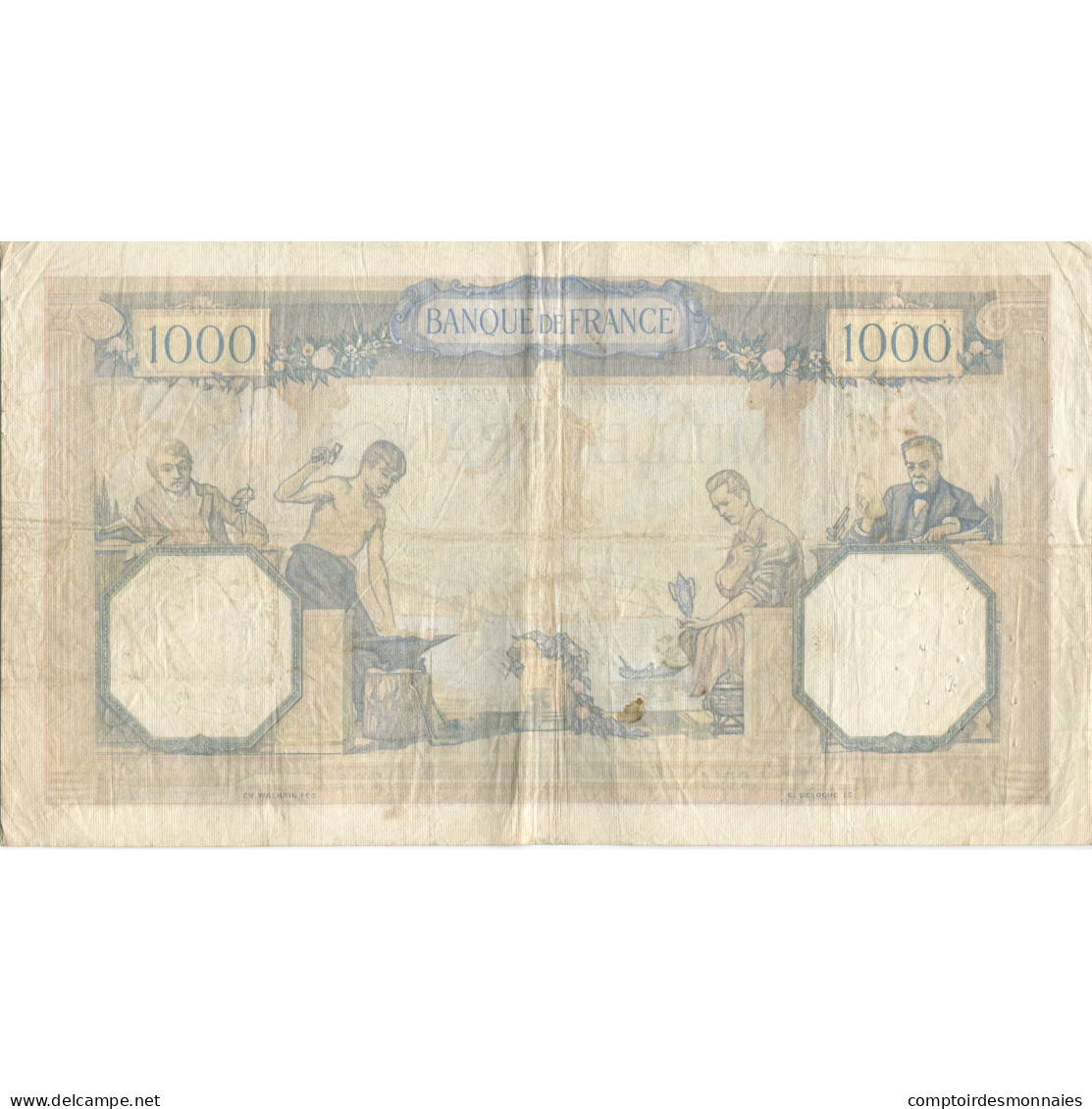 France, 1000 Francs, Cérès Et Mercure, 1936, 1936-07-16, TB, Fayette:37.9 - 1 000 F 1927-1940 ''Cérès Et Mercure''