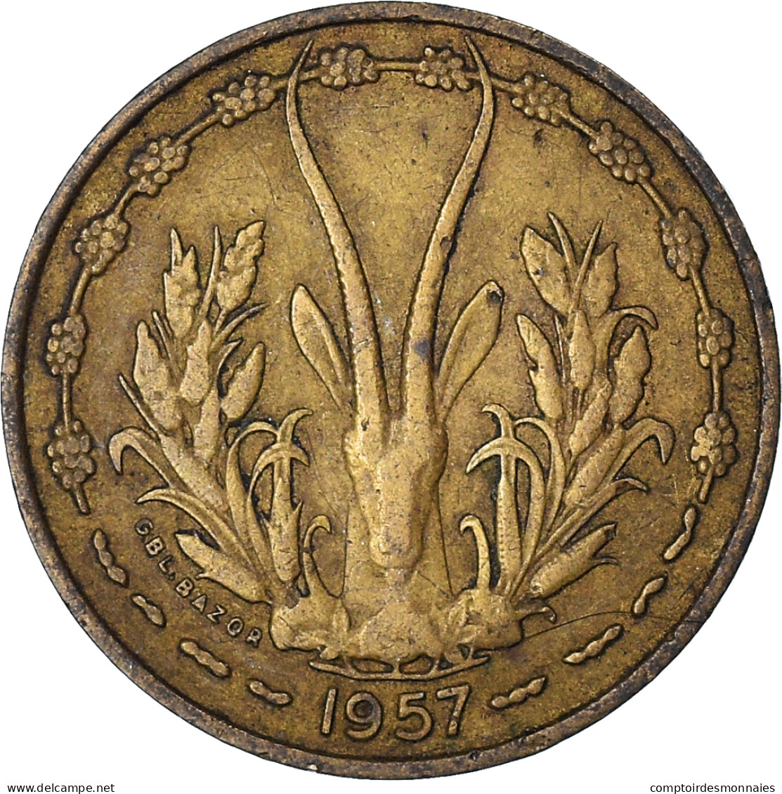 Monnaie, Afrique-Occidentale Française, 10 Francs, 1957 - Togo