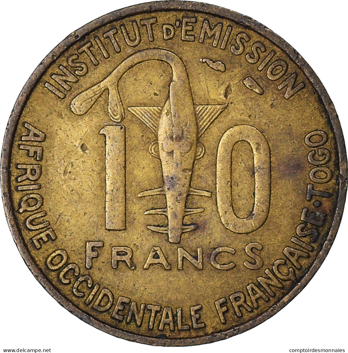 Monnaie, Afrique-Occidentale Française, 10 Francs, 1957 - Togo