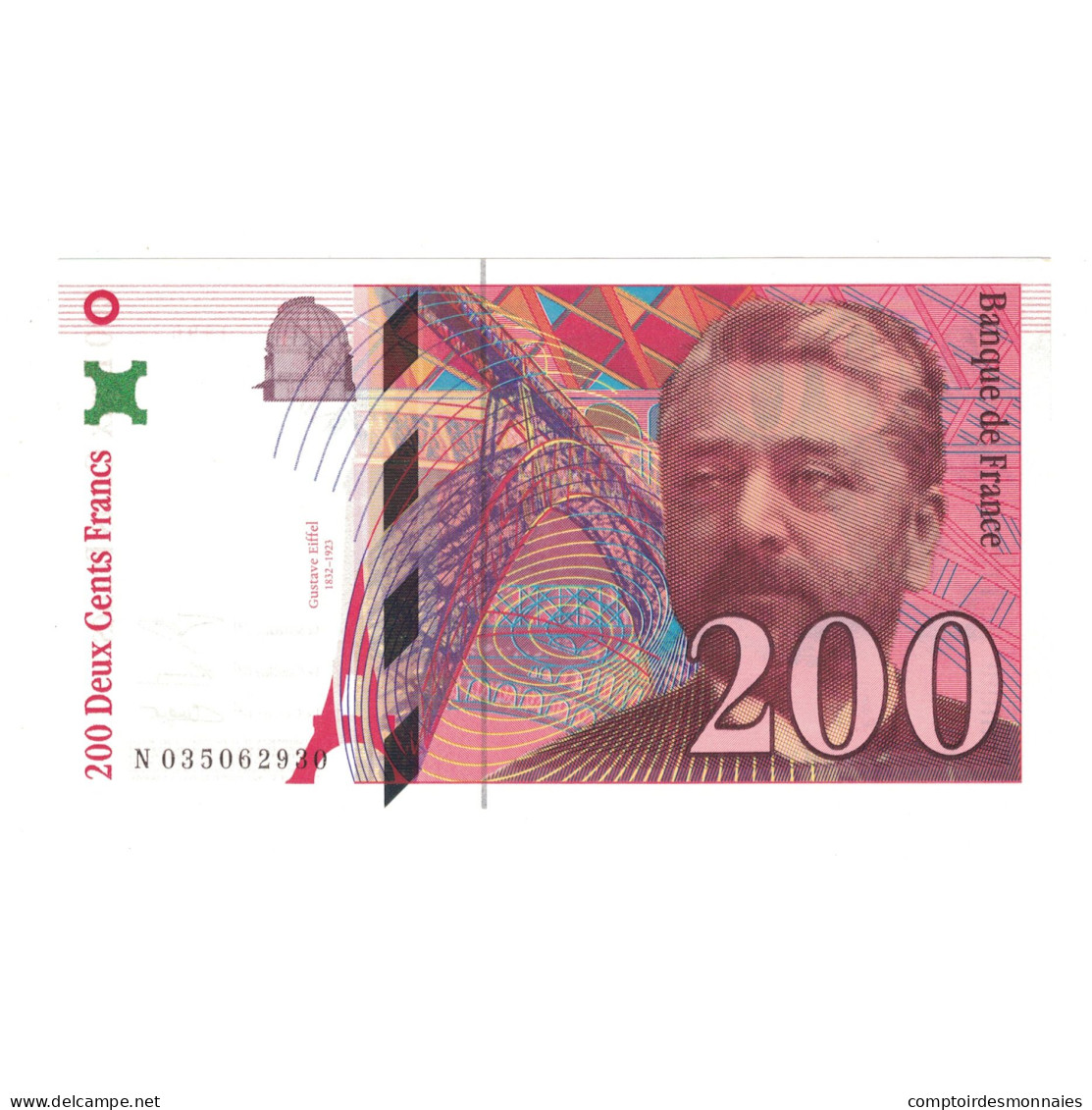 France, 200 Francs, Eiffel, 1996, N035062930, SPL, Fayette:75.02, KM:159a - 200 F 1995-1999 ''Eiffel''