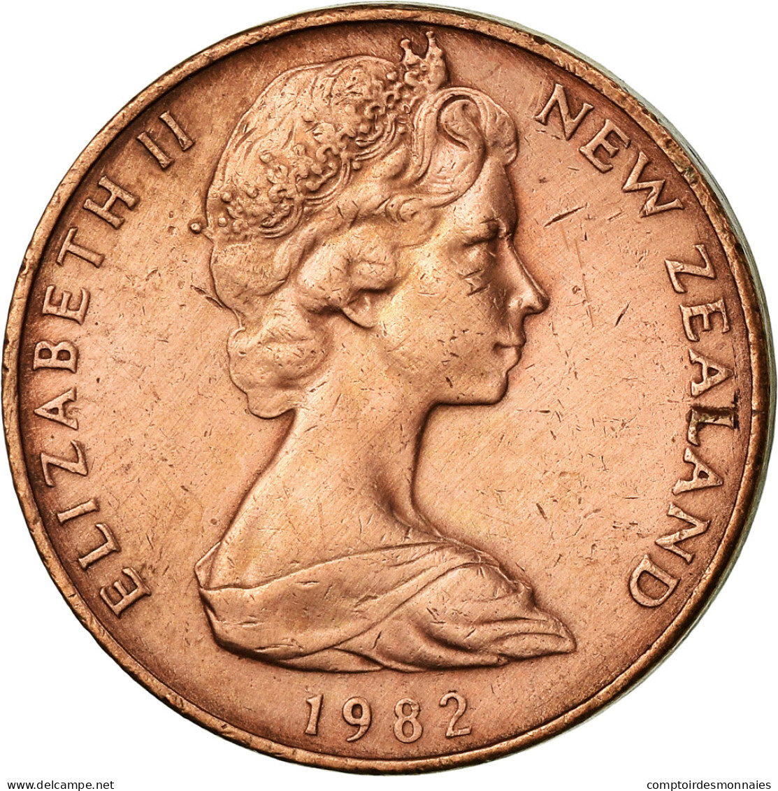 Monnaie, Nouvelle-Zélande, Elizabeth II, 2 Cents, 1982, TTB, Bronze, KM:32.1 - 2 Cents