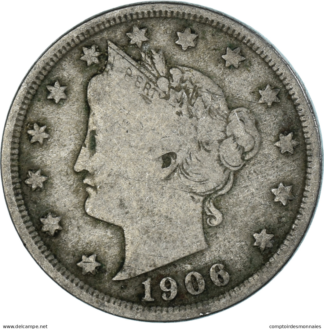 Monnaie, États-Unis, 5 Cents, 1906 - 1883-1913: Liberty (Liberté)