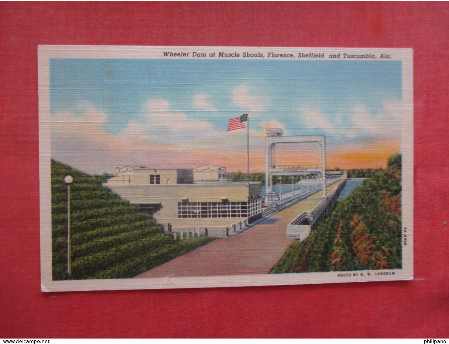 Wheeler Dam Muscle Shoals Flag Florence Sheffield Tuscumbia Alabama  Ref 6060 - Other & Unclassified