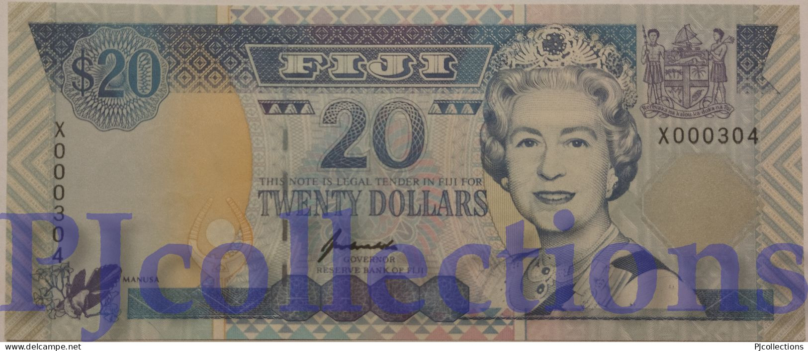 FIJI 20 DOLLARS 1996 PICK 99a UNC LOW SERIAL NUMBER "X000304" - Fiji