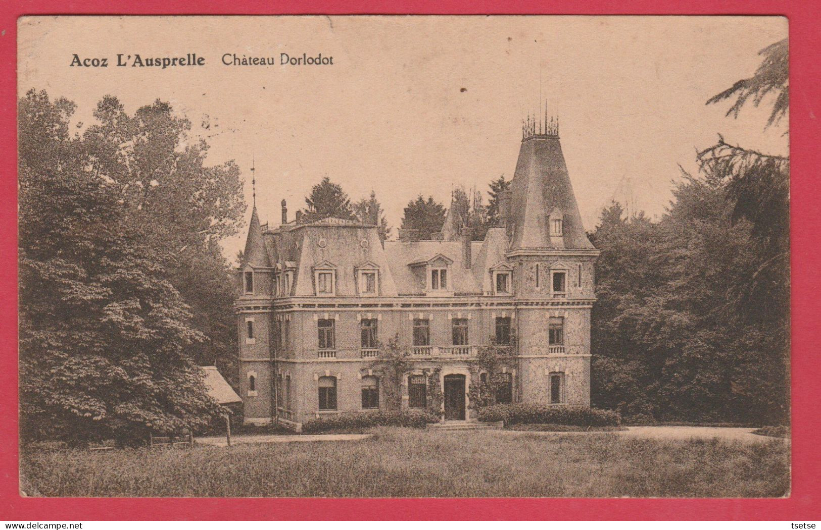 Acoz L'Ausprelle - Château Dorlodot -1928 ( Voir Verso ) - Gerpinnes