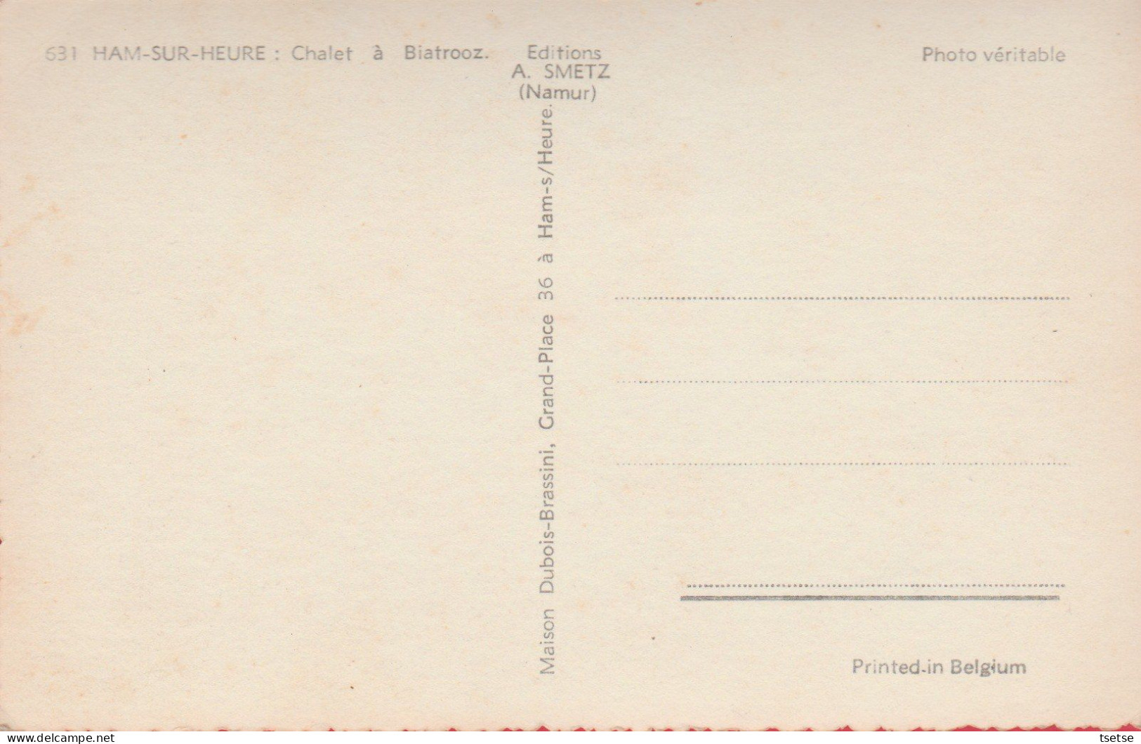 Ham-sur-Heure - Chalet à Biatrooz ( Voir Verso ) - Ham-sur-Heure-Nalinnes