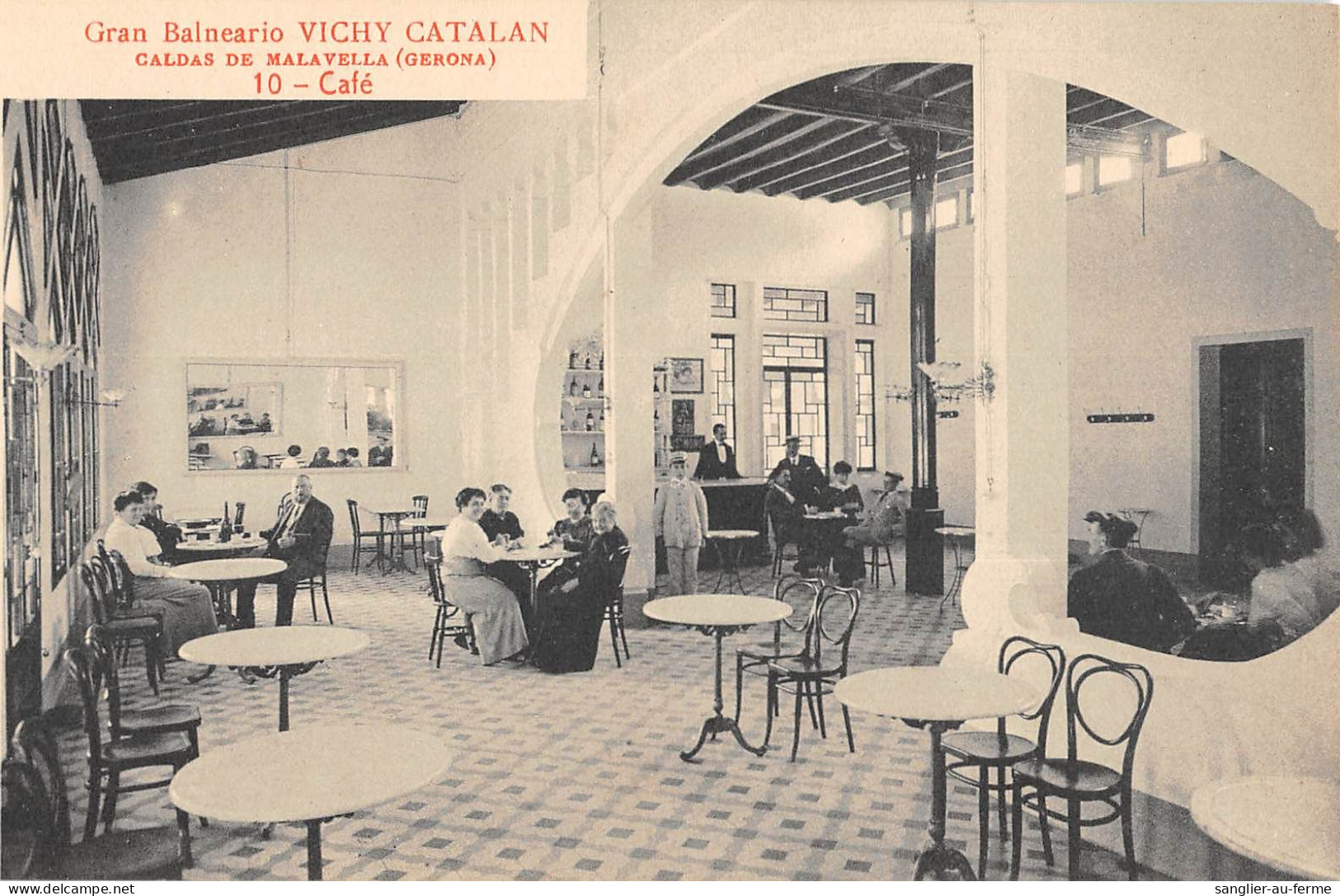 CPA ESPAGNE CALDAS DE MALAVELLA GRAN BALNEARIO VICHY CATALAN CAFE - Andere & Zonder Classificatie