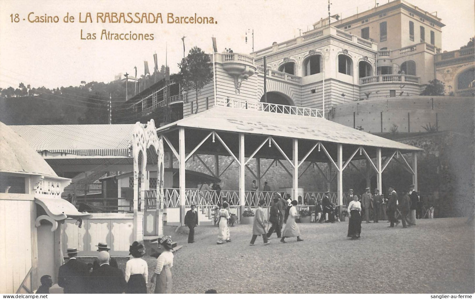 CPA ESPAGNE CASINO DE LA RABASSADA BARCELONA MONTANAS RUSAS LAS ATRACCIONES - Barcelona