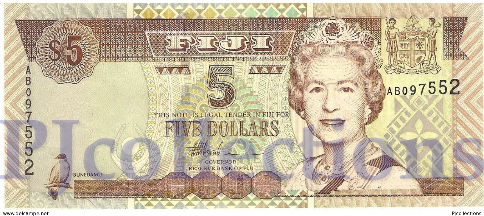 FIJI 5 DOLLARS 2002 PICK 105b UNC - Fidji