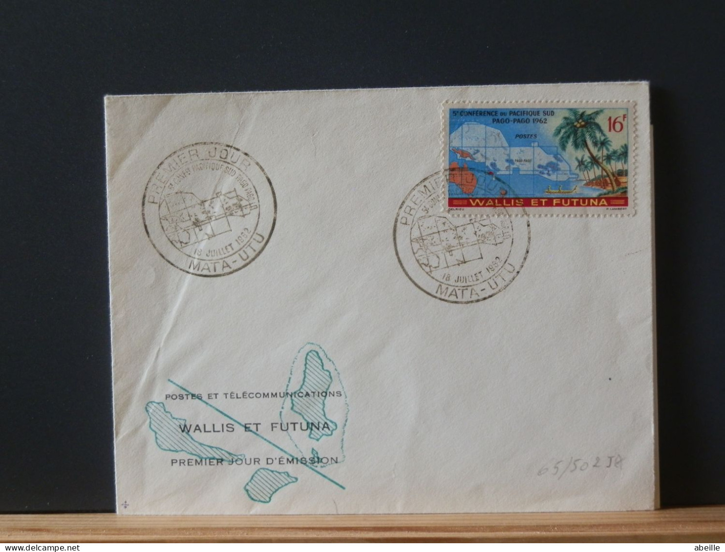 65/502JA FDC  WALLIS ET FUTUNA  1982 PLI - Lettres & Documents