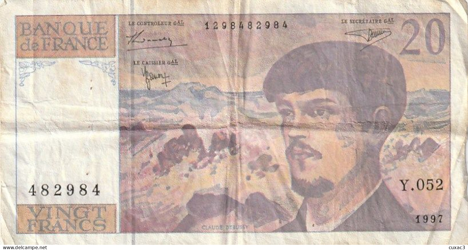 20 Francs 1997 - 20 F 1980-1997 ''Debussy''