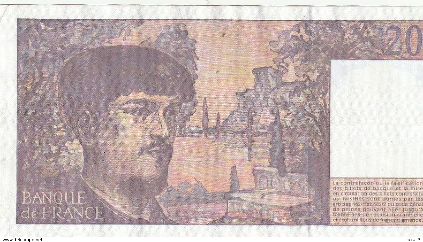 20 Francs 1997 - 20 F 1980-1997 ''Debussy''