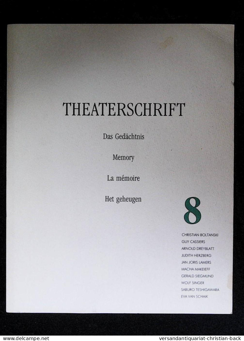 Theaterschrift. 8 Das Gedächtnis - Memory - La Mémoire - Het Geheugen - Music